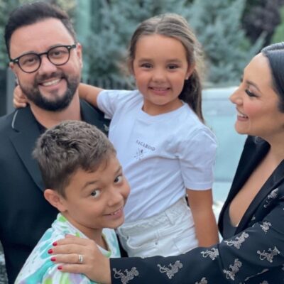 Andra a primit o surpriză din partea lui Cătălin Măruță și a copiilor lor, David și Eva